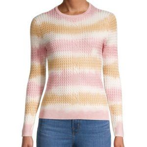 YAL New York Tie Dye Cable Knit Sweater NWT